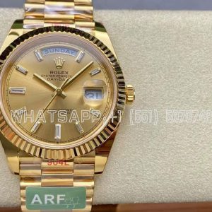 Rolex Day-Date 40mm 228238 Champagne and Diamonds Dial Yellow Gold VR3255 AR Factory