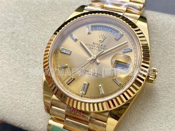 Rolex Day-Date 40mm 228238 Champagne and Diamonds Dial Yellow Gold VR3255 AR Factory