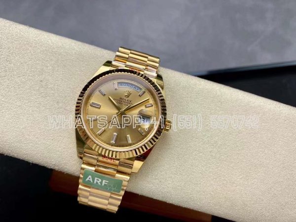 Rolex Day-Date 40mm 228238 Champagne and Diamonds Dial Yellow Gold VR3255 AR Factory