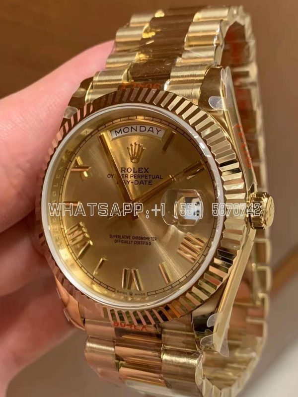 Rolex Day-Date 40mm 228238 Champagne Dial with Roman Marker in Yellow Gold GMF