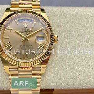 Rolex Day-Date 40mm 228238 Champagne Roman Dial Yellow Gold VR3255 AR Factory