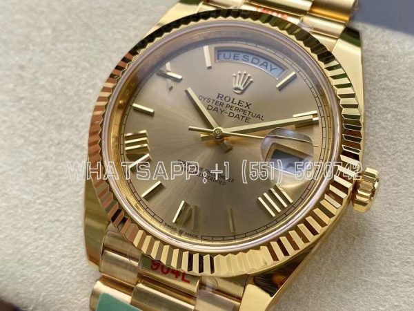 Rolex Day-Date 40mm 228238 Champagne Roman Dial Yellow Gold VR3255 AR Factory