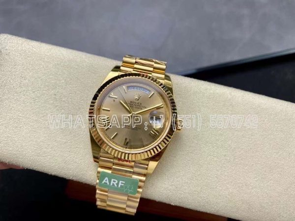 Rolex Day-Date 40mm 228238 Champagne Roman Dial Yellow Gold VR3255 AR Factory