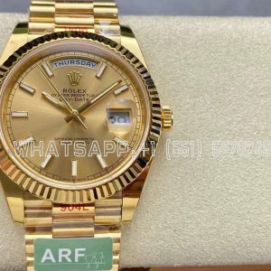 Rolex Day-Date 40mm 228238 Champagne Stick Dial Yellow Gold VR3255 AR Factory