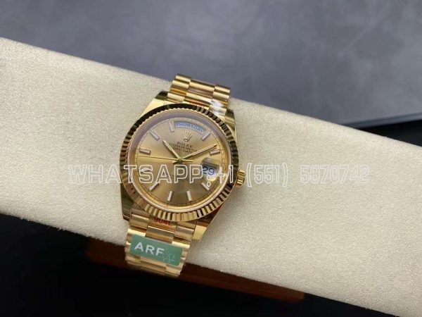 Rolex Day-Date 40mm 228238 Champagne Stick Dial Yellow Gold VR3255 AR Factory