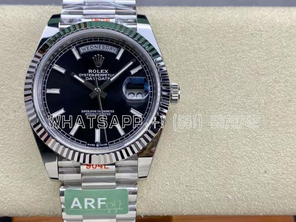 Rolex Day-Date 40mm 228239 Black Dial 904L Steel VR3255 AR Factory