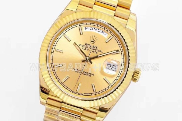 Rolex Day-Date 40mm EWF YG Champagne Dial Swiss 2836