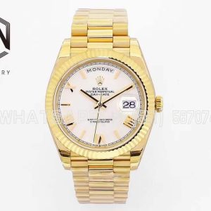 Rolex Day-Date 40mm EWF YG MOP Dial Roman Markers Swiss 2836