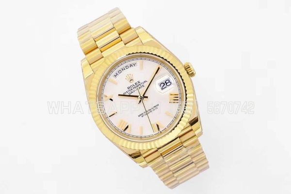 Rolex Day-Date 40mm EWF YG MOP Dial Roman Markers Swiss 2836