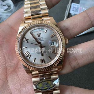 Rolex Day-Date 40mm Rose Gold 228238 Silver Roman Dial AR Factory