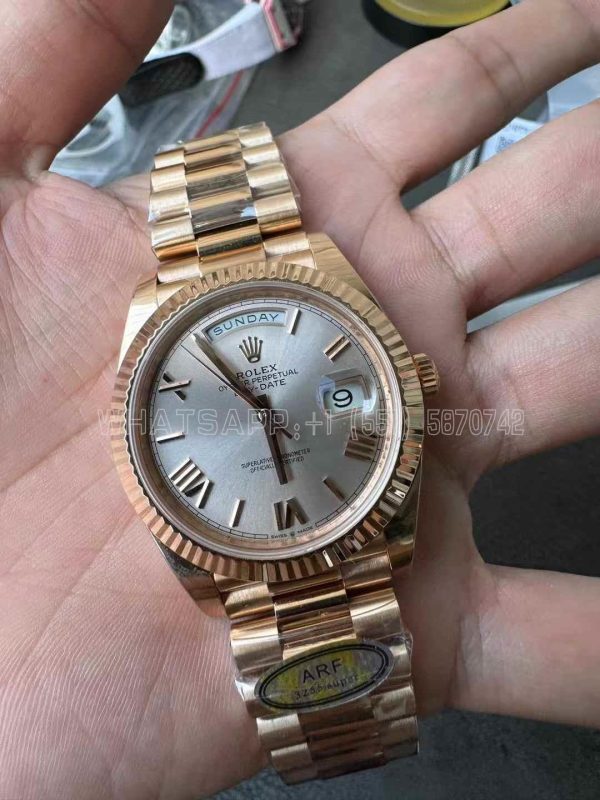 Rolex Day-Date 40mm Rose Gold 228238 Silver Roman Dial AR Factory