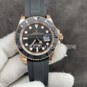 Rolex Yacht-Master Rose Gold Oysterflex Black Dial 40mm Clean Factory