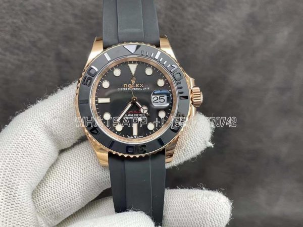 Rolex Yacht-Master Rose Gold Oysterflex Black Dial 40mm Clean Factory