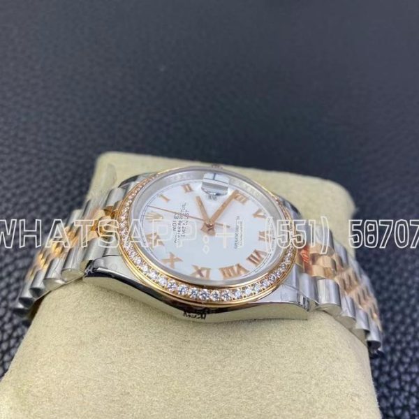 Rolex DateJust 116231 36mm 18K Rose Gold Roman Dial GMF