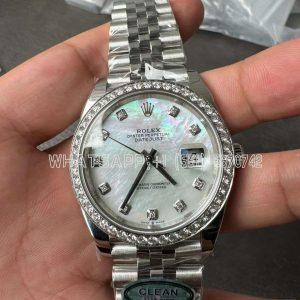 Rolex Datejust 126334 41mm MOP Dial Diamonds Bezel 904L Steel Jubilee Bracelet SH3235 Clean Factory