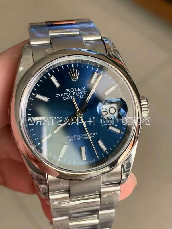 Rolex Datejust 36 126200-0006 Bright Blue Index Dial AR Factory