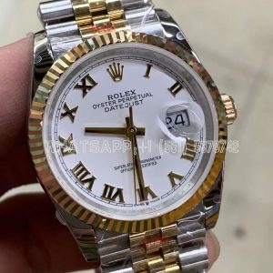 Rolex Datejust 36 126233 Jubilee steel and yellow gold White Roman Dial GMF