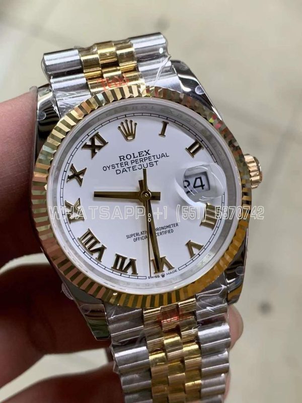 Rolex Datejust 36 126233 Jubilee steel and yellow gold White Roman Dial GMF