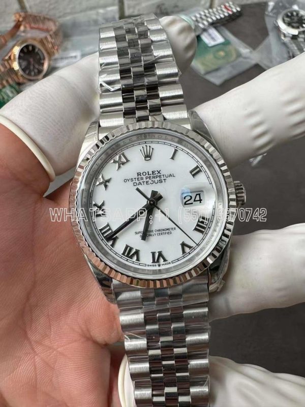 Rolex Datejust 36 126234 White Roman Dial Jubilee AR Factory