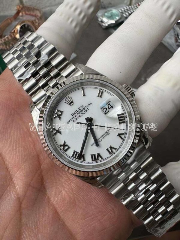 Rolex Datejust 36 126234 White Roman Dial Jubilee AR Factory