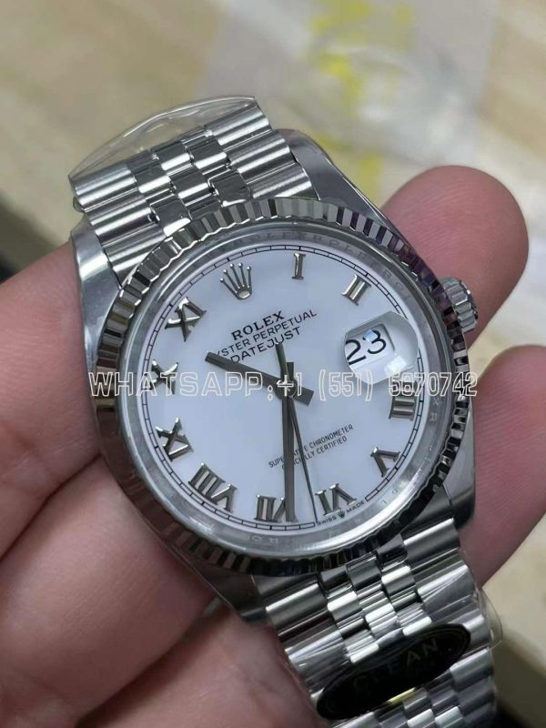 Rolex Datejust 36 126234 White Roman Dial Jubilee Clean Factory