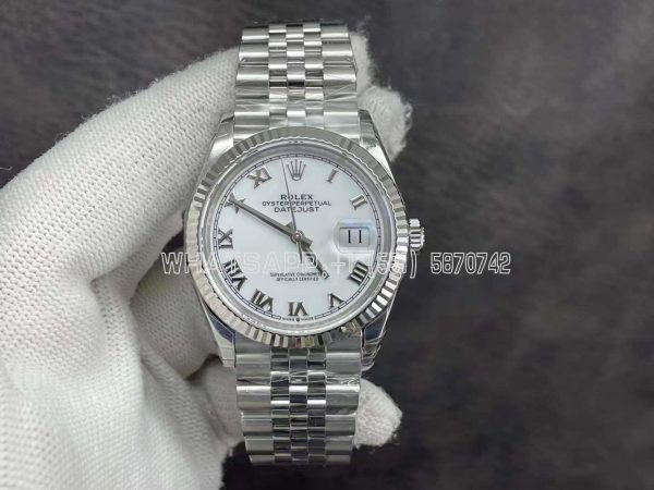 Rolex Datejust 36 126234 White Roman Dial Jubilee VS Factory