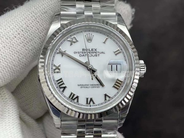 Rolex Datejust 36 126234 White Roman Dial Jubilee VS Factory