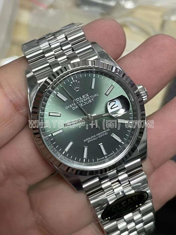 Rolex Datejust 36mm 116234 904L Steel Green Dial Jubilee Bracelet 3235 Clean Factory