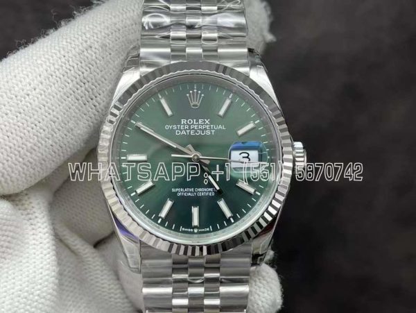 Rolex Datejust 36mm 116234 904L Steel Green Dial Jubilee Bracelet VS3235 VS Factory