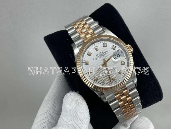 Rolex Datejust 36mm 126231-0039 Silver Patterned Dial VS Factory