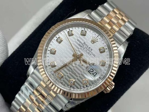 Rolex Datejust 36mm 126231-0039 Silver Patterned Dial VS Factory