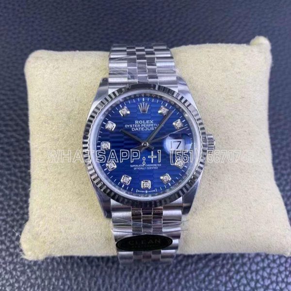 Rolex Datejust 36mm 126234-005 Blue Patterned Dial Clean Factory