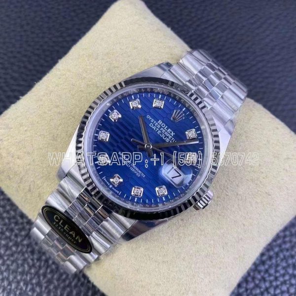 Rolex Datejust 36mm 126234-005 Blue Patterned Dial Clean Factory