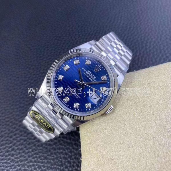 Rolex Datejust 36mm 126234-005 Blue Patterned Dial Clean Factory