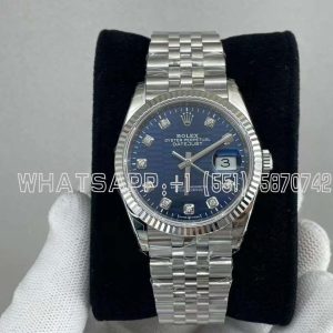 Rolex Datejust 36mm 126234-005 Blue Patterned Dial VS Factory