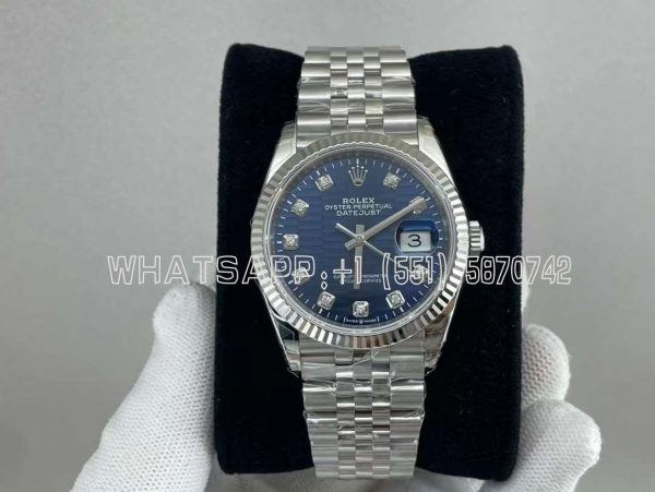 Rolex Datejust 36mm 126234-005 Blue Patterned Dial VS Factory