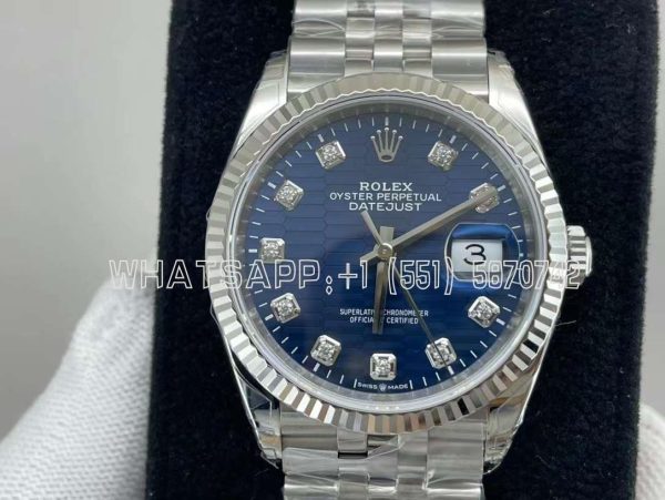 Rolex Datejust 36mm 126234-005 Blue Patterned Dial VS Factory