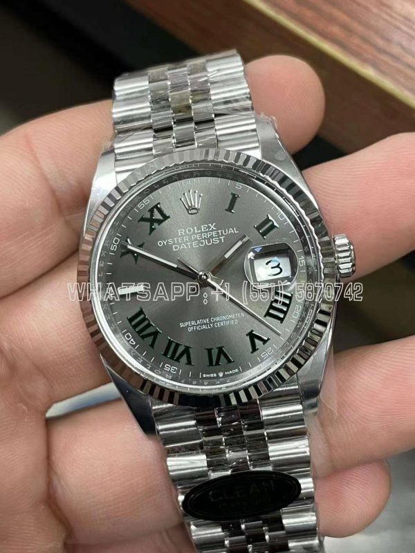 Rolex Datejust 36mm 126234 Anthracite Dial Roman Marker Clean Factory