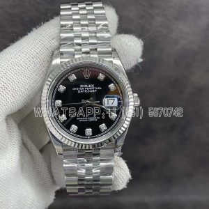 Rolex Datejust 36mm 126234 Black and Diamond Dial Roman Marker VS Factory