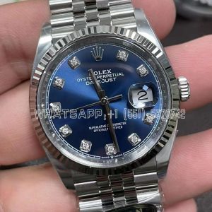 Rolex Datejust 36mm 126234 Blue and Diamond Dial Roman Marker Clean Factory