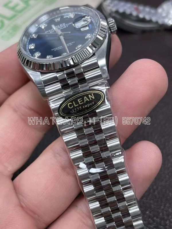 Rolex Datejust 36mm 126234 Blue and Diamond Dial Roman Marker Clean Factory