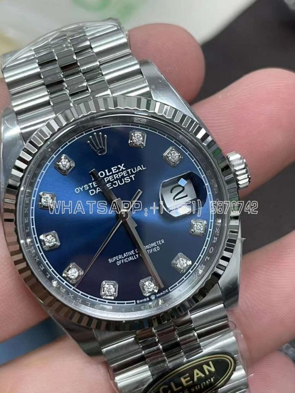 Rolex Datejust 36mm 126234 Blue and Diamond Dial Roman Marker Clean Factory