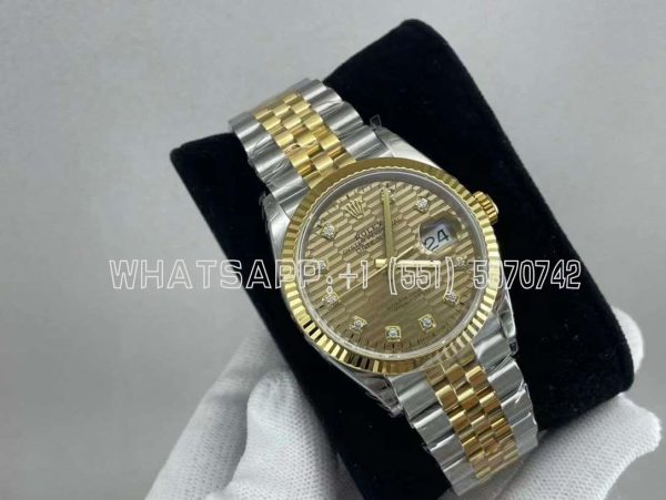 Rolex Datejust 36mm m126233-0045 904L Steel YG diamond Dial Jubilee VS Factory