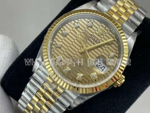 Rolex Datejust 36mm m126233-0045 904L Steel YG diamond Dial Jubilee VS Factory