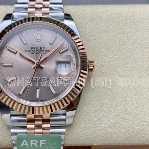 Rolex Datejust 41 126331-0010 Half Rose Gold Pink Dial Jubilee AR Factory