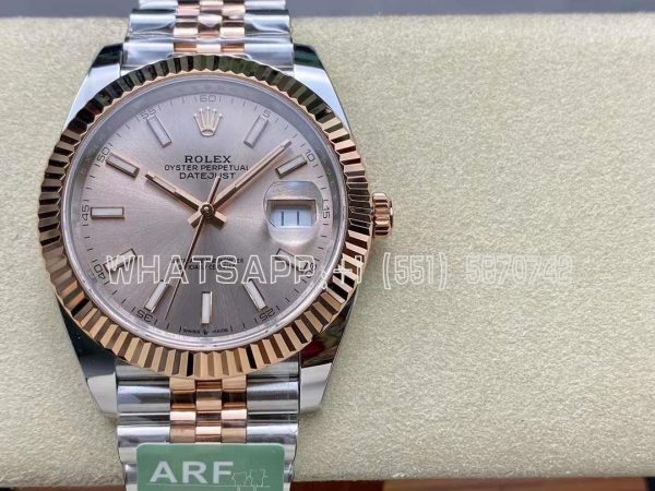 Rolex Datejust 41 126331-0010 Half Rose Gold Pink Dial Jubilee AR Factory