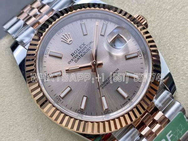 Rolex Datejust 41 126331-0010 Half Rose Gold Pink Dial Jubilee AR Factory