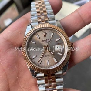 Rolex Datejust 41 126331-0010 Half Rose Gold Pink Dial Jubilee GM Factory