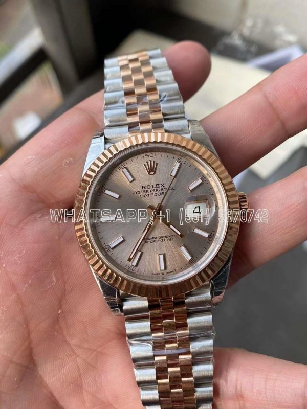 Rolex Datejust 41 126331-0010 Half Rose Gold Pink Dial Jubilee GM Factory