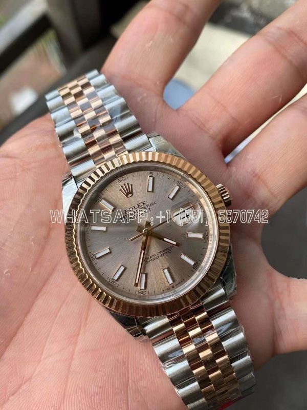 Rolex Datejust 41 126331-0010 Half Rose Gold Pink Dial Jubilee GM Factory